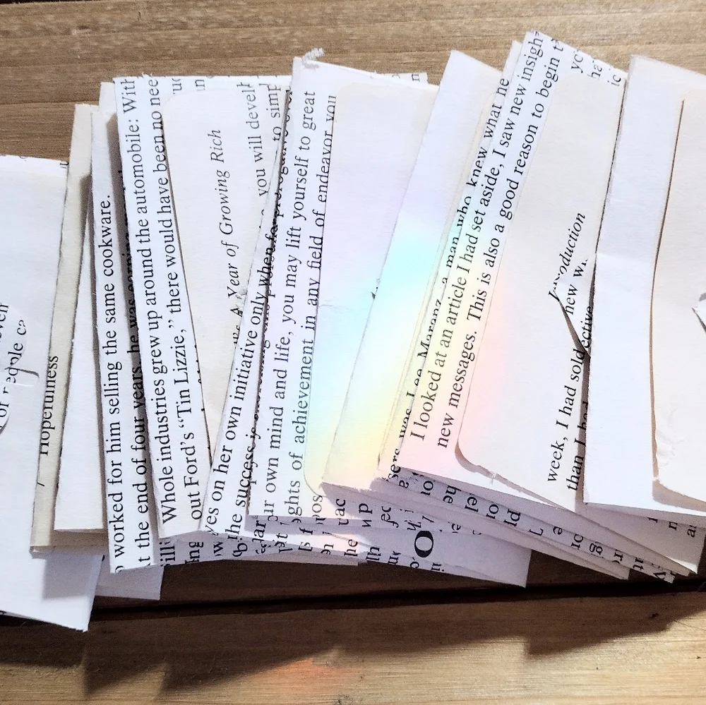 10 Miniature Envelopes from book pages